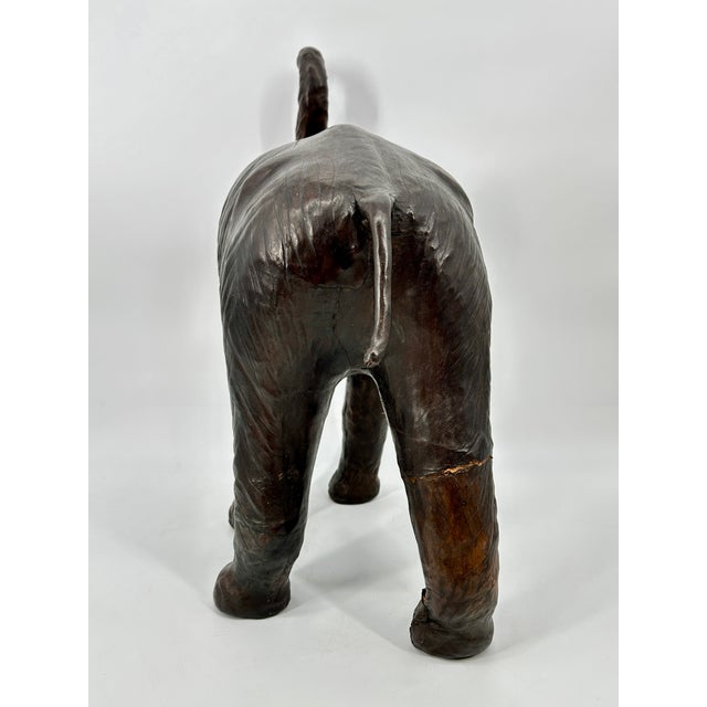 Leather Elephant With Glass Eyes For Sale In Greensboro - Image 6 of 10