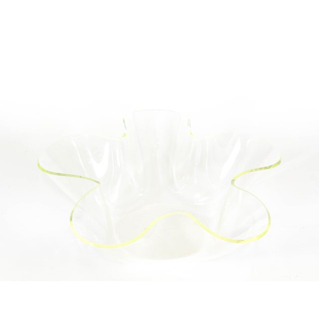 Lucite Ruffled Bowl For Sale - Image 4 of 4