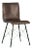 Mid-Century Modern Brown Leather Dining Chair For Sale