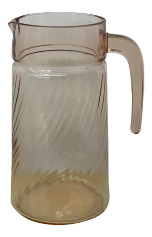 Antique French Pink Depression Glass Pitcher