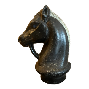Vintage Cast Iron Horse Hitching Post Wall Hanging