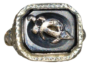 Gentlemen's 18K Onyx and Diamond Shriner's Ring