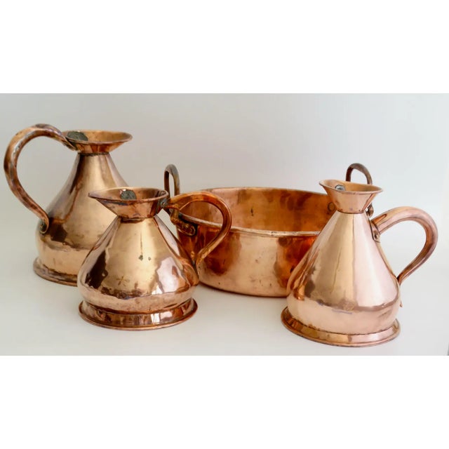 19th-C English Copper 1 Galloon Measure Ale Pitcher For Sale - Image 10 of 10