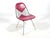 This terrific example of the Eames LKH-2 easy chair has a black wire seat, a bikini pad in magenta naugahyde designed by...