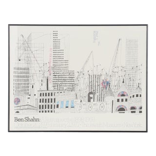 1977 Jewish Museum Ben Shahn Retrospective Exhibition Poster, Framed For Sale