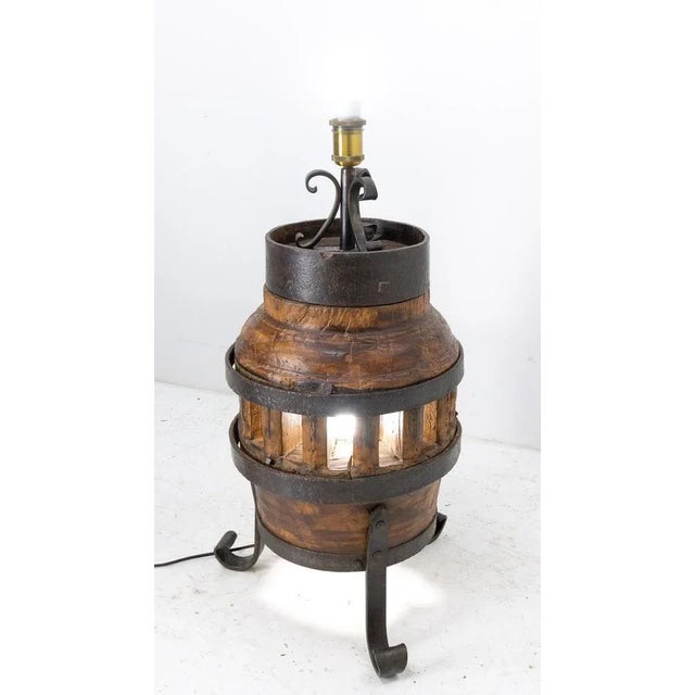 Brown Mid-Century French Country Table Lamp Hub For Sale - Image 8 of 11