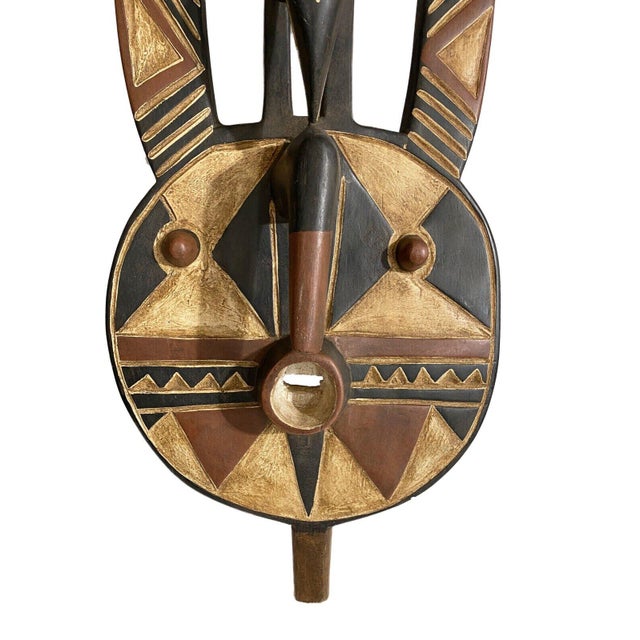 Large African Bobo / Bwa Round Tribal Dance Mask 30" H For Sale - Image 4 of 5