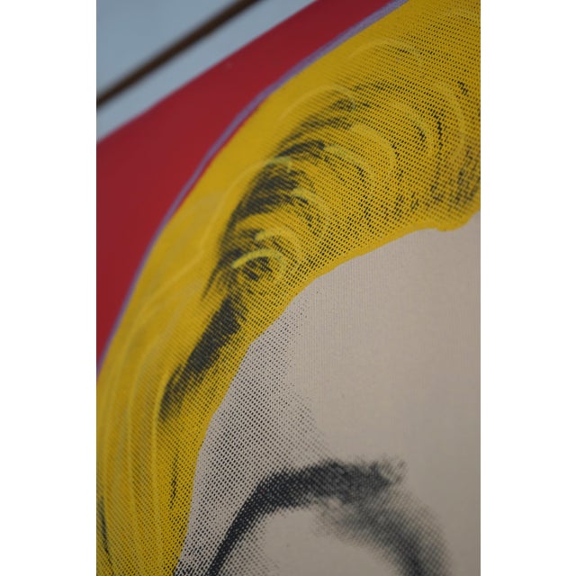 Textile Steve Kaufman Marilyn Monroe Pop Style Oil Painting on Canvas For Sale - Image 7 of 9