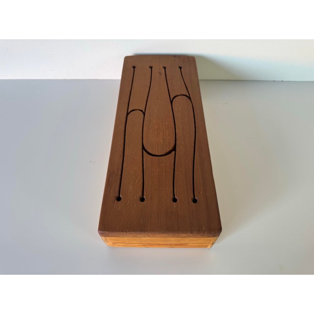 Brown 1970s Mid-Century Handmade – Sculptural Percussion Instrument Wooden Tongue Drum/ Sold For Sale - Image 8 of 12