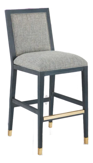 Currey & Company Santos Vintage Navy Bar Stool, Barrett Dusk