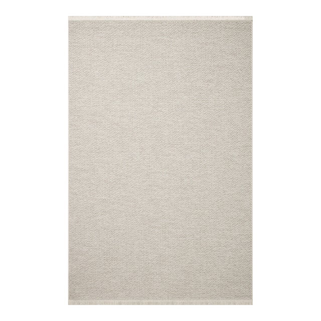 Amber Lewis x Loloi Malibu Ivory / Dove 8'-10" x 12'-2" Area Rug For Sale