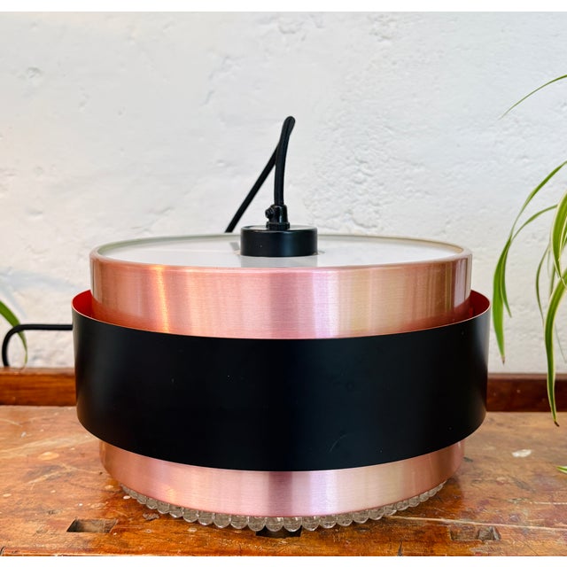 Saturn Pendant Lamp in Copper and Black Metal by Jo Hammerborg for Fog & Mørup, 1960s For Sale - Image 10 of 14