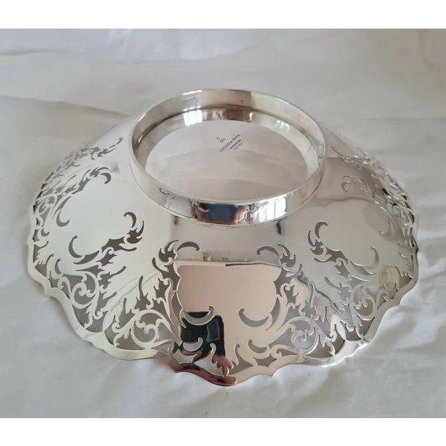 Gold Sterling Silver Cake Stand by Herbert M. Slater, Sheffield 1968 For Sale - Image 8 of 12