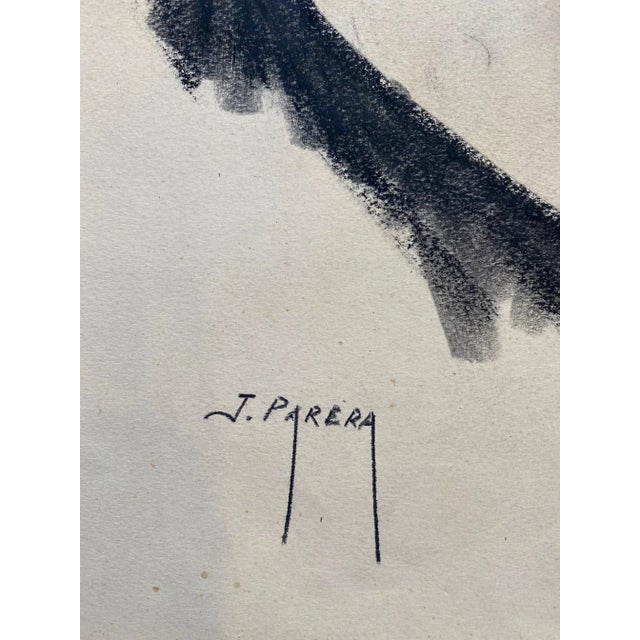 José Parra, La Rose, 1970, Oil Stick on Paper For Sale - Image 3 of 6