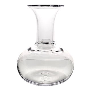 Simon Pearce “Ascutney” Handblown 9-Inch Glass Carafe / Wine or Water Decanter For Sale