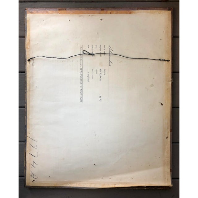 Vintage Schumacher Showroom Framed Wallpaper Print- Chinoiserie Botanical Still Life Watercolor Print For Sale - Image 9 of 11