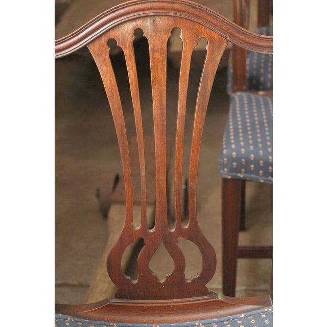 Mid 20th Century Single Vintage Hepplewhite Shield Back Armchair For Sale - Image 5 of 7