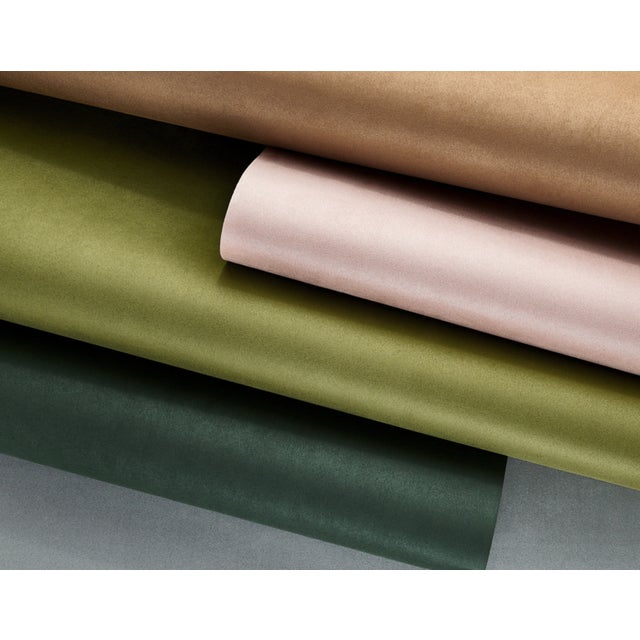 Brand new, single bolt (33 Yards) beautiful Phillip Jeffries, Suede Lounge collection, color - Lush Olive. This paper is...