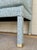 Revelation Modern Blue and White Tufted Approach the Bench Banquette For Sale - Image 4 of 8