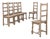 20th Century French Oak Ladder-Back Dining Chairs - Set of 6 For Sale