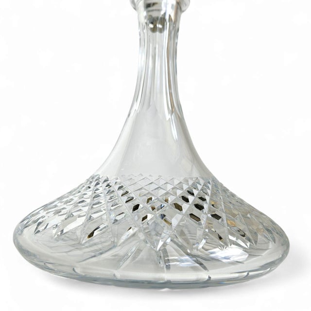 Mid 20th Century Vintage Waterford Crystal "Lismore" Ships Decanter With Rare Multicut Diamond Stopper For Sale - Image 5 of 10