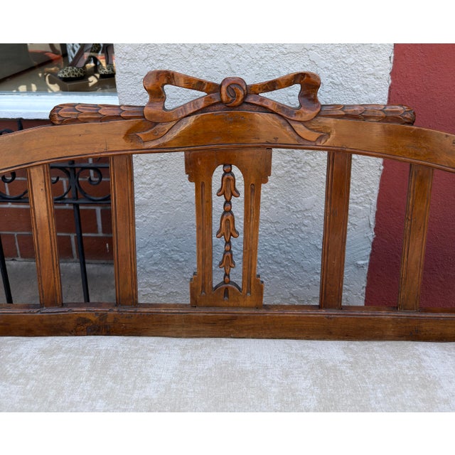 Early 19th Century Antique 19c Swedish Gustavian Sofa Settee W Bow Motif For Sale - Image 5 of 7