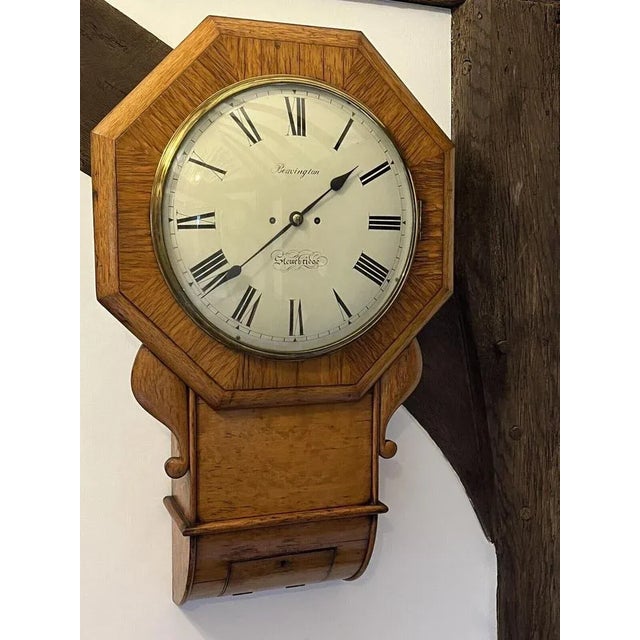 Double Fuse Tavern Clock with Convex Glass For Sale - Image 3 of 10
