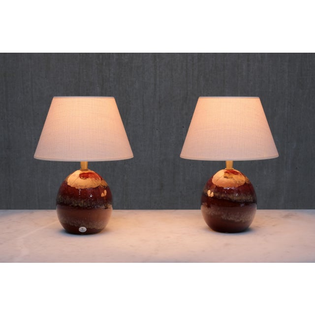 Ceramic Oval Table Lamps by Kent Eriksson for Designhuset, Sweden, 1970s, Set of 2 For Sale - Image 9 of 12