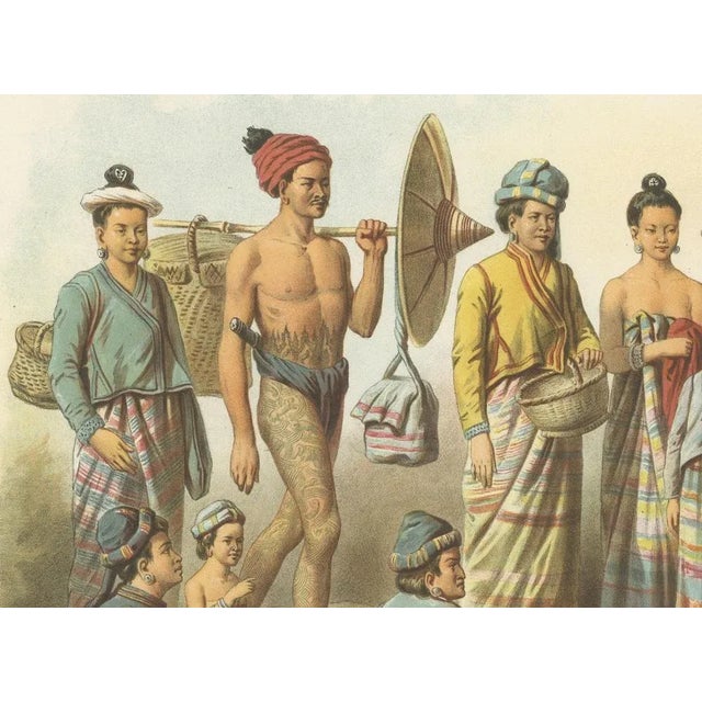 Francis Garnier, Lao and Burmese People, 1873, Lithograph on Paper For Sale - Image 4 of 6