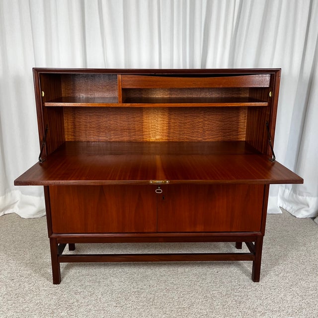 Wood Scandinavian Secretary Desk in the Style of Marian Grabinski for Ikea, 1960s For Sale - Image 7 of 18