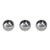 Titanium 3.5" Silver Ball Candles, Set of 3 For Sale