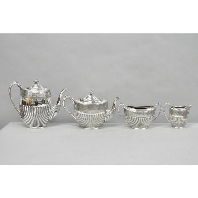 Antique James Dixon & Sons 4186 Victorian Silver Plated Tea Service Set - 4 PCS For Sale - Image 16 of 16