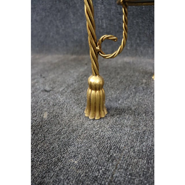 Metal Hollywood Regency Tiered Stand For Sale - Image 7 of 9