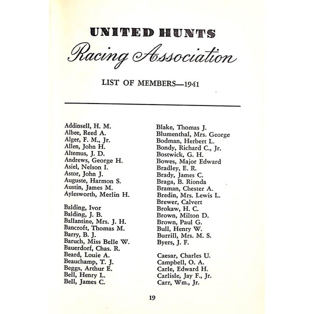 1940s United Hunts Racing Association 1941 Spring Meeting Piping Rock Club For Sale - Image 5 of 6