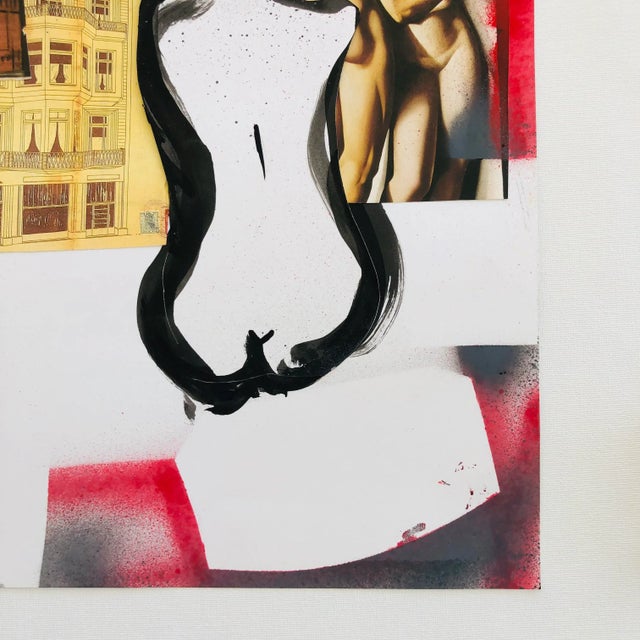 Original colleague and ink drawing by Erik Sulander, 11x14, unframed, signed.