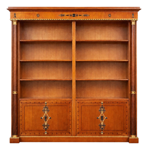 Empire Cherrywood Bookcase, Italy, 1980s