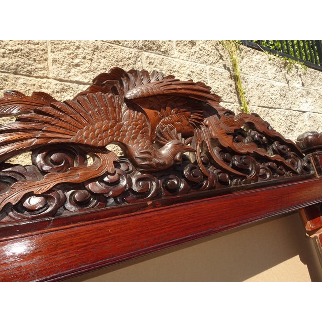 Antique Japanese Shibayama Style Two Panel Folding Screen Intricate Carved Doors For Sale - Image 11 of 18