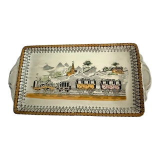 1940's Railroad Transferware Platter For Sale