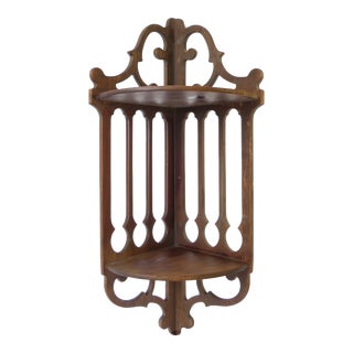 Early 20th C. Chippendale Corner Wall Shelf For Sale