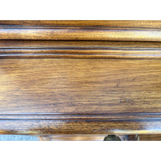 1960s Karges Burled Walnut Louis XVI French Regency Breakfront Bookcase Cabinet For Sale - Image 16 of 18