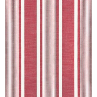 The House of Scalamandré Wellfleet Stripe Fabric, Berry For Sale