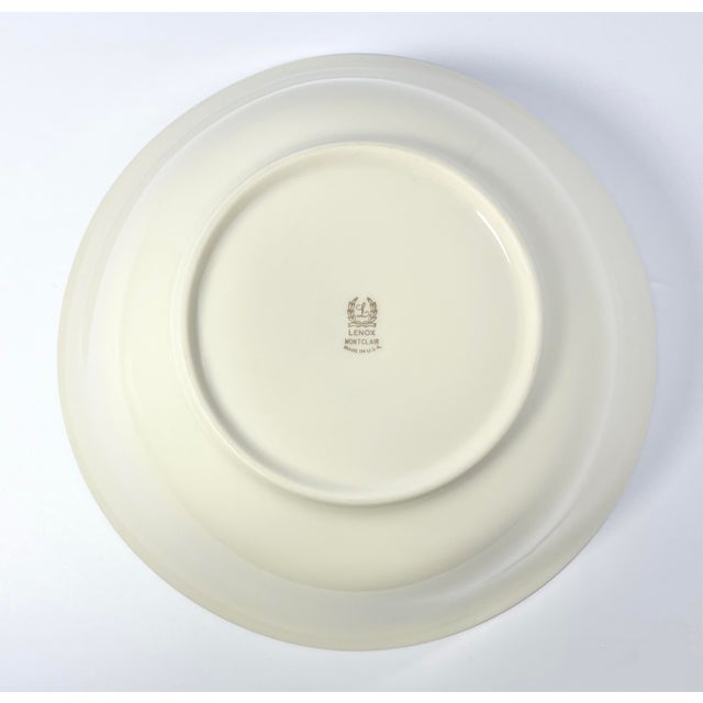 Lenox 1980s Lenox “Montclair” Round Bone China Serving Bowl For Sale - Image 4 of 5