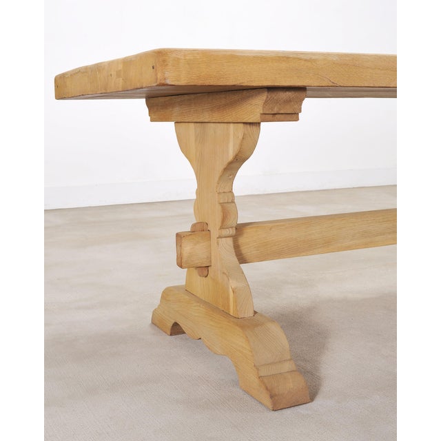 Wood Country French Bleached Oak Farmhouse Dining Table 8.5 Ft For Sale - Image 7 of 18