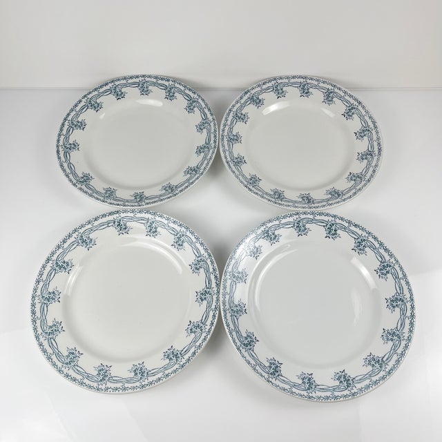 Vintage Dinner Plates from St Amand, 1930, Set of 4 For Sale - Image 6 of 11