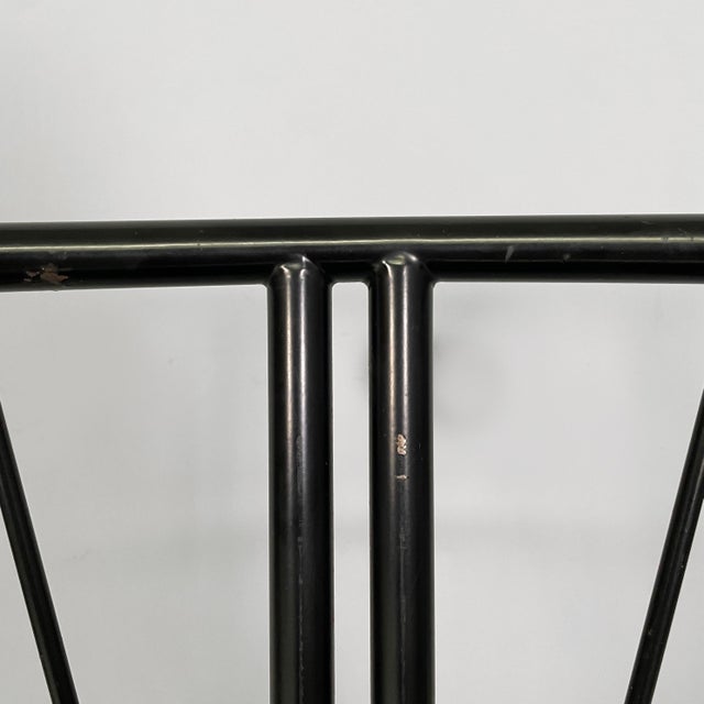 Italian Modern Black Wood and Metal Folding Chair, 1980s For Sale - Image 10 of 18