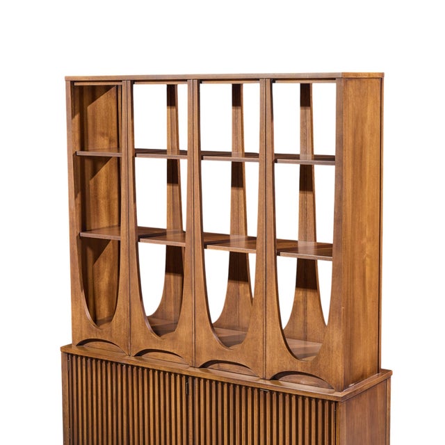 Broyhill Brasilia Mid Century Walnut Room Divider For Sale In Chicago - Image 6 of 12