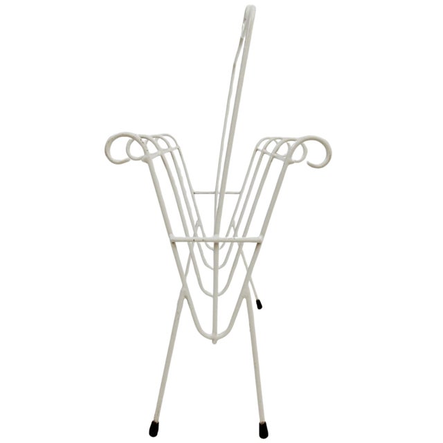 Italian Painted Iron Magazine Rack, 1970s For Sale - Image 4 of 18