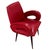 Mid-Century Modern Italian Red Leather Armchairs, 1950s, Set of 2 For Sale - Image 3 of 6