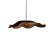 Large Flat Wavy Leaf-Shaped Teak Pendant Light with Floral Design For Sale