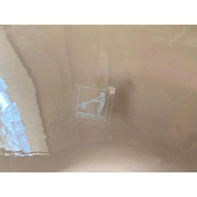 Handmade Opaline Vase in Brown, Italy, 1970 For Sale - Image 4 of 8